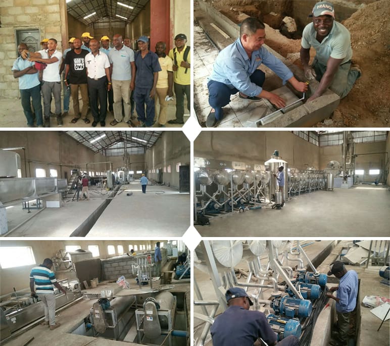 尼日利亚200吨日投入木薯淀粉加工厂